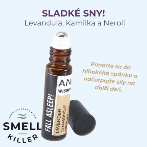 Roll-On zmes esenciálnych olejov „Sladké sny!“ – Levanduľa, Kamilka, Neroli